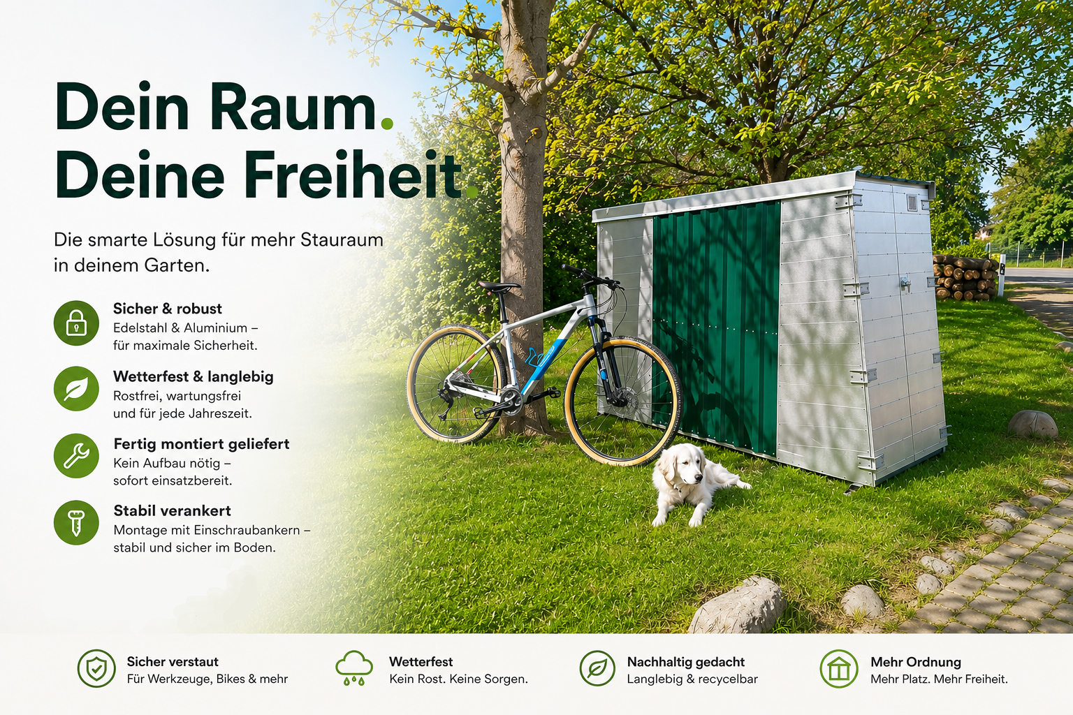 Premium Fahrradbox aus Edelstahl